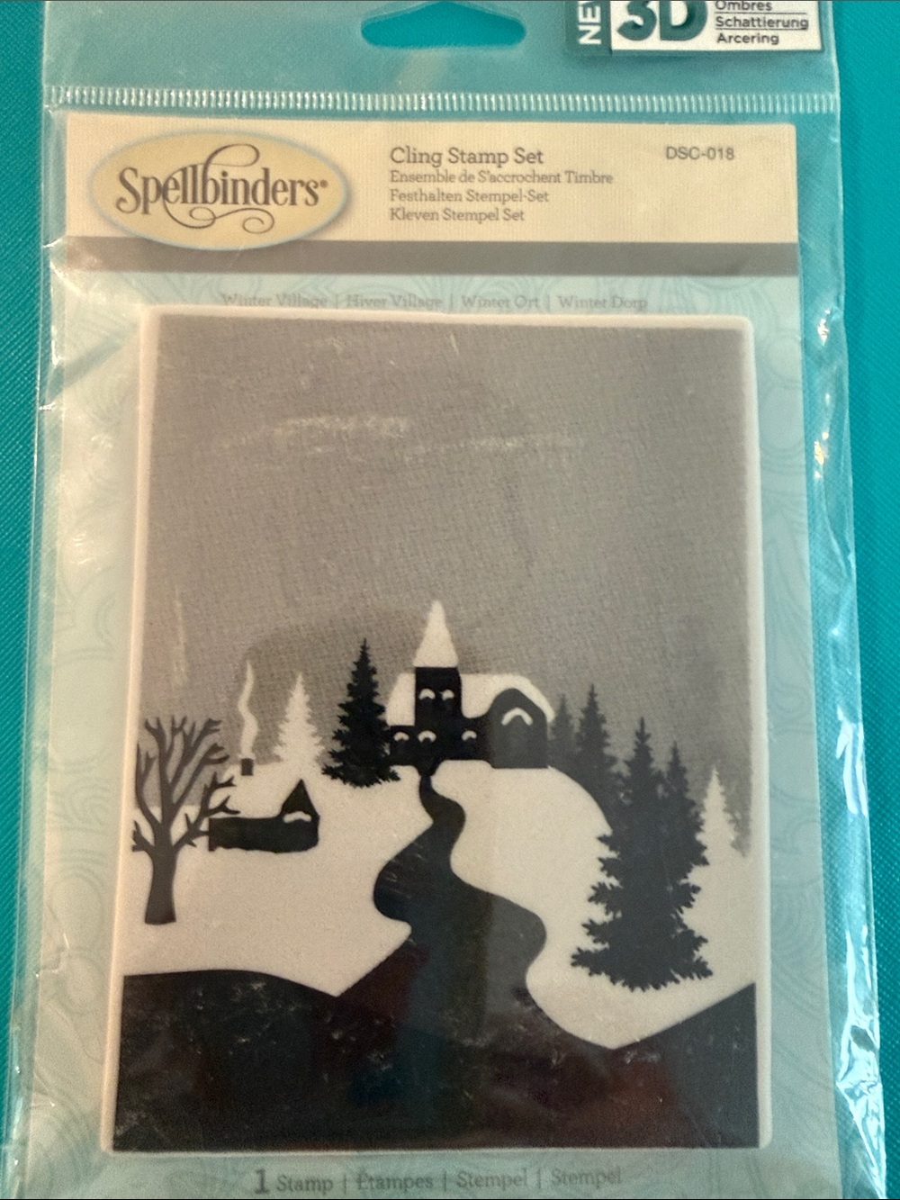 Spellbinders 3-D “Winter Village” Cling Stamp